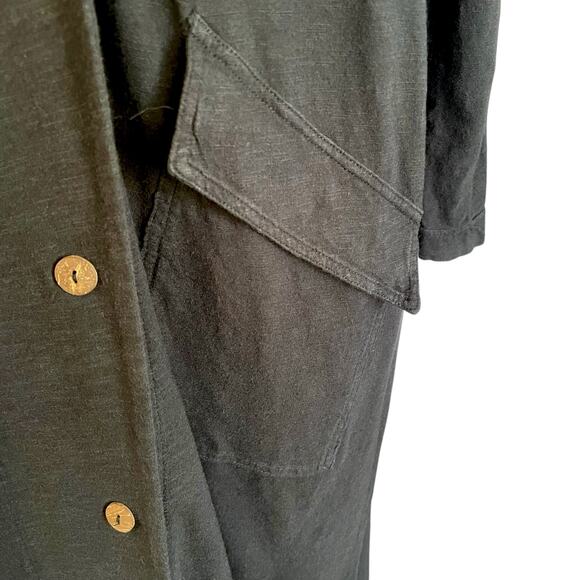 Intimately Free People Until Now Maxi Cardigan Black Knit Sz M Oversized Casual - Picture 5 of 13